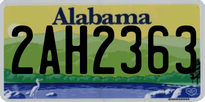AL license plate 2AH2363