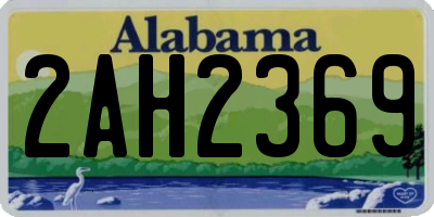 AL license plate 2AH2369