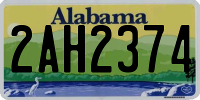 AL license plate 2AH2374
