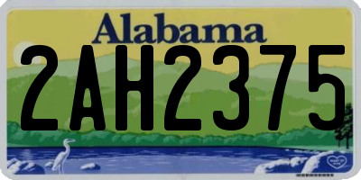 AL license plate 2AH2375