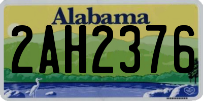AL license plate 2AH2376