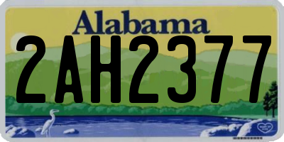 AL license plate 2AH2377