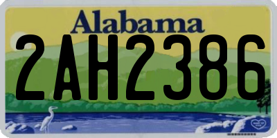 AL license plate 2AH2386