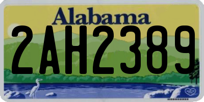 AL license plate 2AH2389