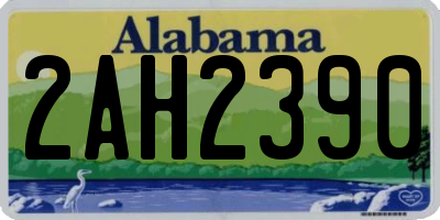 AL license plate 2AH2390