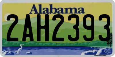 AL license plate 2AH2393