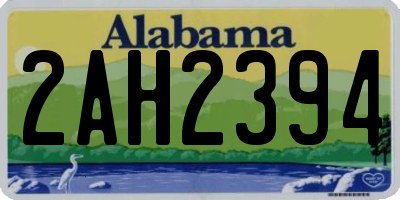 AL license plate 2AH2394