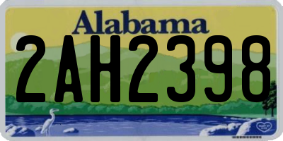 AL license plate 2AH2398