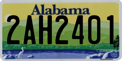 AL license plate 2AH2401