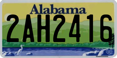 AL license plate 2AH2416