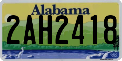 AL license plate 2AH2418