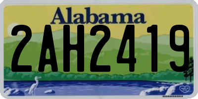 AL license plate 2AH2419