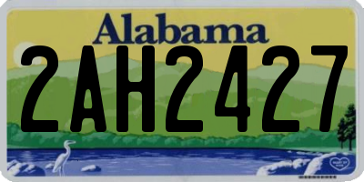 AL license plate 2AH2427