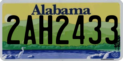 AL license plate 2AH2433
