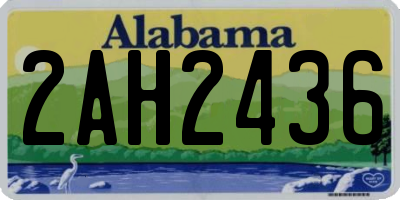 AL license plate 2AH2436