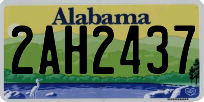 AL license plate 2AH2437