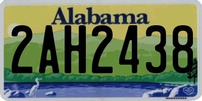AL license plate 2AH2438