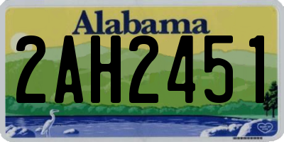 AL license plate 2AH2451