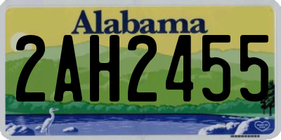 AL license plate 2AH2455