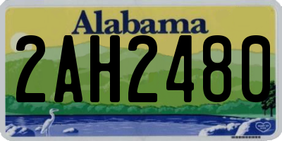 AL license plate 2AH2480