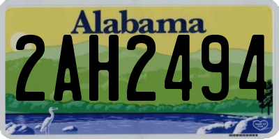 AL license plate 2AH2494