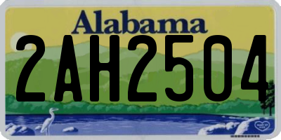 AL license plate 2AH2504