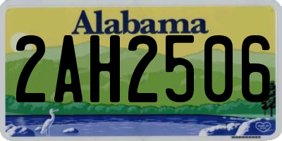 AL license plate 2AH2506