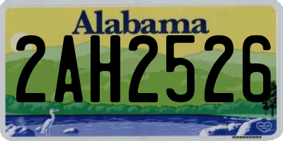 AL license plate 2AH2526