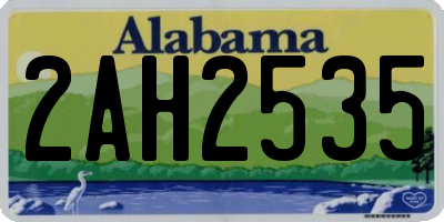 AL license plate 2AH2535