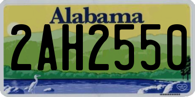 AL license plate 2AH2550