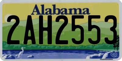 AL license plate 2AH2553