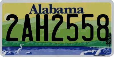 AL license plate 2AH2558