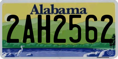 AL license plate 2AH2562