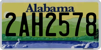 AL license plate 2AH2578