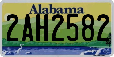 AL license plate 2AH2582