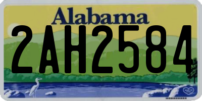 AL license plate 2AH2584