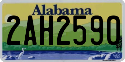 AL license plate 2AH2590