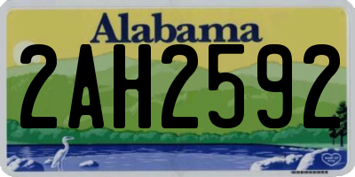 AL license plate 2AH2592