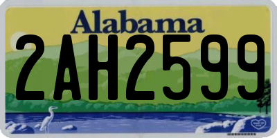 AL license plate 2AH2599