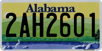 AL license plate 2AH2601