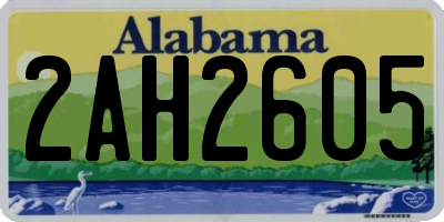 AL license plate 2AH2605