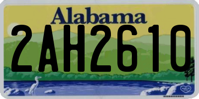 AL license plate 2AH2610