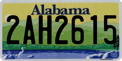 AL license plate 2AH2615
