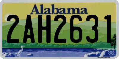 AL license plate 2AH2631