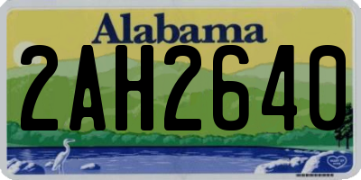 AL license plate 2AH2640