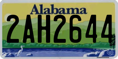 AL license plate 2AH2644