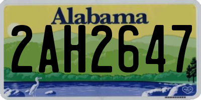 AL license plate 2AH2647