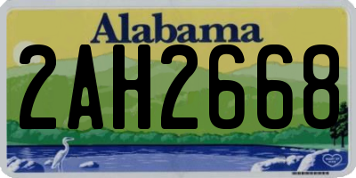 AL license plate 2AH2668