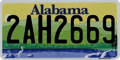 AL license plate 2AH2669