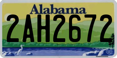 AL license plate 2AH2672